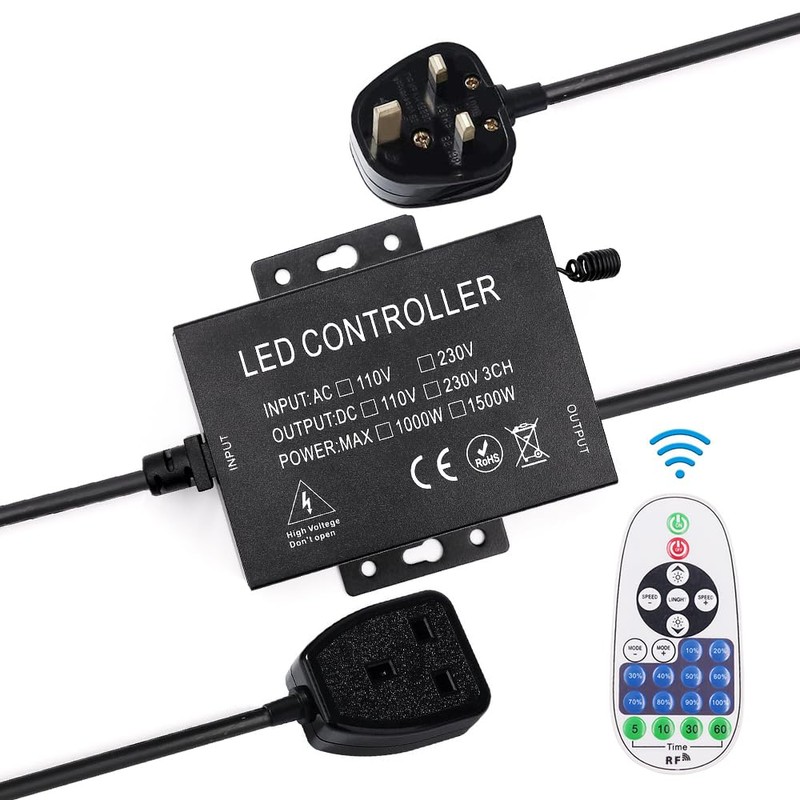 GQL 220V Universal Dimmer, 23 keys RF Remote Control +