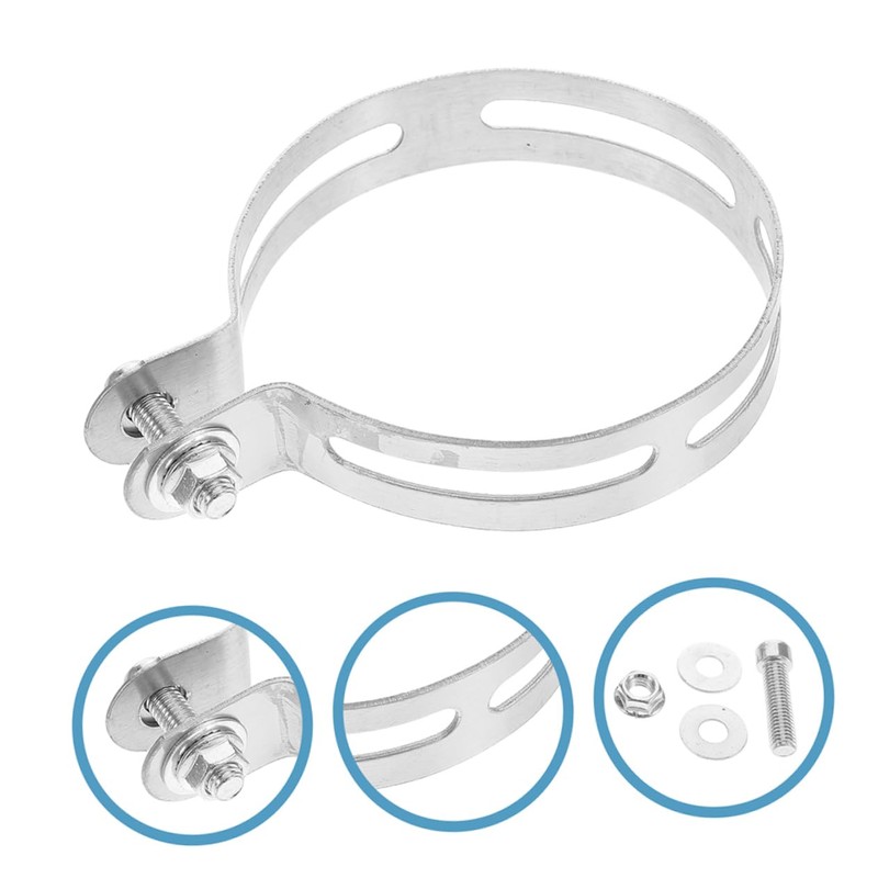 Mobestech Stainless Steel Motorcycle Exhaust Clamp for Bikes Hanger for