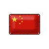 Tin Sign Flag China 18 x 12 cm Retro Flag