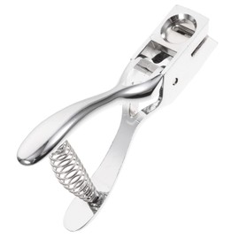 jojofuny Manual Oval Hole Puncher for ID Cards and Paper Handheld Office Paper Punch Tool Multi-Functional Badge Punch Ergonomic Handle for Crafting and Office Use