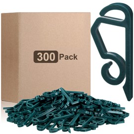 Marsui Christmas Light Clips Gutter Hooks for Outside String Lights Weatherproof Outdoor Seasonal Lighting Clip Holiday Fence Hooks for Hanging Christmas Lights(Green,300 Pieces)
