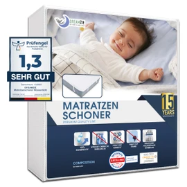 Mattress Protector 70 x 140 cm Baby Waterproof Made in EU and Oeko-Tex Certified by Dreamzie - Moisture Protection Breathable