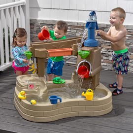 Step 2 Pump & Splash Discovery Pond Water Table, Kids Water Sensory Activity Pool, Summer Outdoor Toys, 10 Piece Toy Accessories, For Toddlers 2+ Years Old