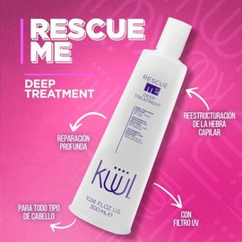 KÜÜL - Rescue Me Deep Treatment Reparación Profunda 300 ml, Tratamiento Profundo, sin Aclarado, para Todo Tipo de Cabello, con Aceite de Argán, Aporta Hidratación, Manejabilidad y Resistencia