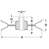 Stens 280-234 V-Idler, AYP 166042, 0.375" ID, 2" Width