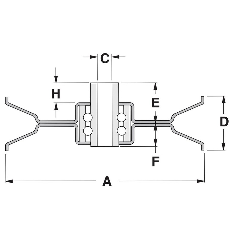 Stens 280-234 V-Idler, AYP 166042, 0.375" ID, 2" Width
