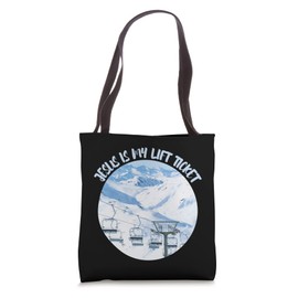 Christian Skier Jesus Is My Lift Ticket For Church Trip Tote Bag