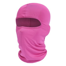 ROXUN Balaclava Ski Mask, Neck Gaiter Motorcycle Scarf, Summer Cooling UV Protector for Men/Women Rose Pink