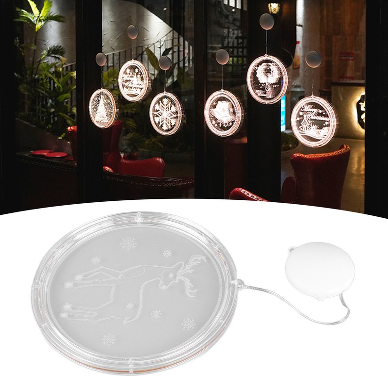 Christmas 3D Window Hanging Lights Clear Texture Exquisite Beautiful Acrylic
