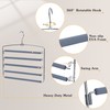 TOPIA HANGER Pants Hangers Space Saving, 3-Pack Swing Arm Pants