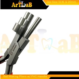 Bail Making Pliers with PVC Grip Handle | for Making S-Hooks, Ear Loops, Jump Loops, Bail, and More - German Stainless Steel ((J2) 13,16,20mm Loops)