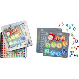HABA 305050 Magnetic Game Box Numbers with 4 Wallpapers and Many Magnetic Puzzle Pieces, for Learning Numbers and Quantities, for Preschool Children from 5 Years