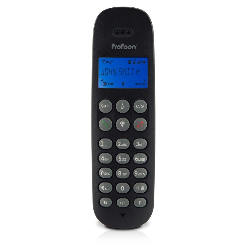 Profoon PDX-320 DECT Telephone with 2 Handsets Black