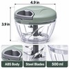 500 ml Manual Food Chopper for Kitchen Prep – Stainless