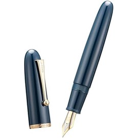 Jinhao 9019 - Pluma estilográfica serie Dadao azul oscuro acrílico dorado 8 punta extra fina con convertidor grande para escritura, firma y caligrafía