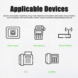 Ancable Ancable Telephone Cable Phone Cable for Landline ADSL Modem Cable 2M, BT Plug to RJ11 Male Broadband 6P2C 2-Pin Telephone Cable for BT UK Landline Phone Cord Home & Office Fax Modem