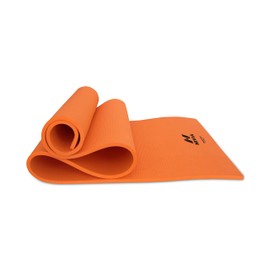 Nivia Ethylene Vinyl Acetate Anti-Skid Yoga Mat | Color: Orange | Size: 8mm | 1453OR | Comfortable and Firm Cushioning | Eco friendly | Use for Yoga & Exercise | Non-Slip Surface