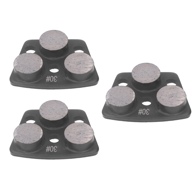 3Pcs Diamond Grinding Shoes Trapezoid Concrete Floor Cutting 3 Cylinder