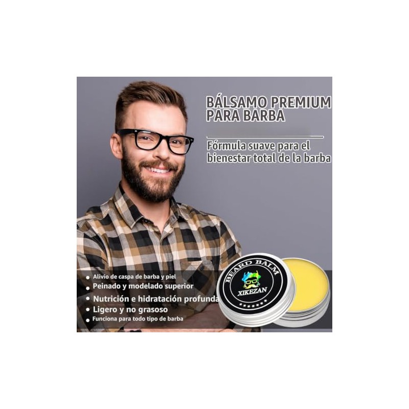 Kit de alisador de barba para hombres, kit de crecimiento