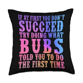 Funny Bubs Name Surname Funny Bubs Birthday Joke Gifts Throw Pillow