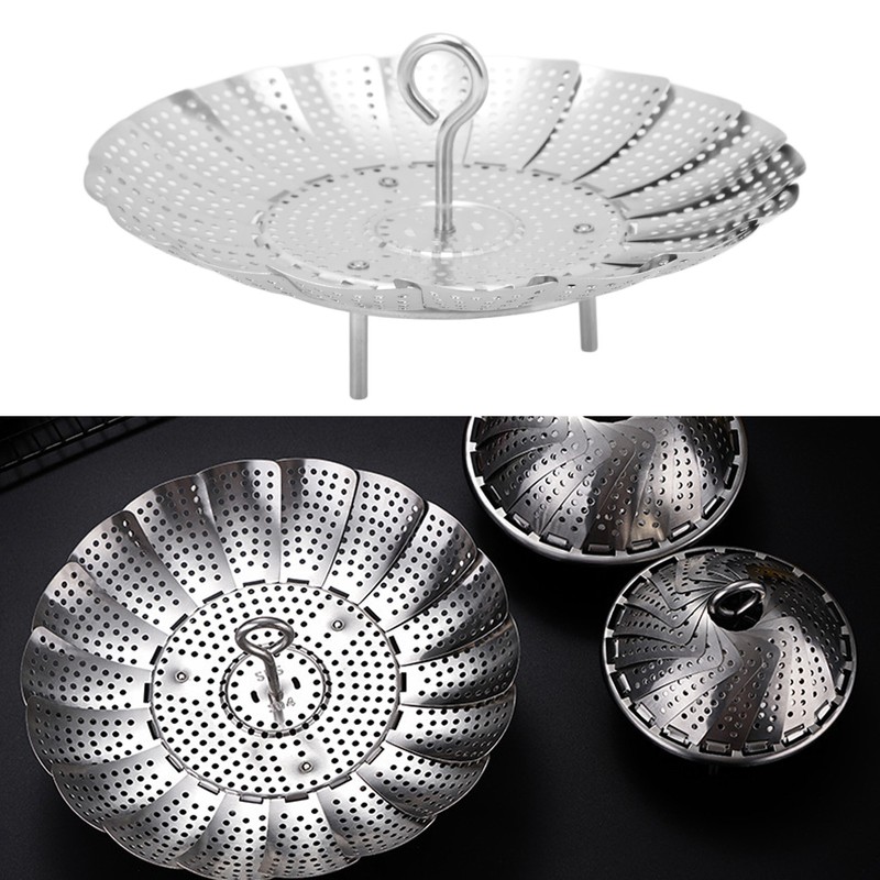 Foldable Vegetable Steam Basket No Warping 304 Stainless Steel Folding