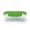 Bentgo Glass Snack (Green) – 2-Compartment Bento-Style Glass Food Storage