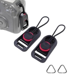 [YAIBUDE] Camera Strap Quick Strap Adapter Anchor Links Strap Adapter Universal for Camera Binoculars, Black+Red (2)