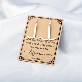 SEIRAA IUD Earrings Feminist Statement Gifts OBGYN Gift Women's Health Gifts OBGYN Jewelry IUD Pendant (IUD Earr)