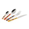 Excelsa Trinacria 24-Piece Stainless Steel Cutlery Set with Plastic Handle