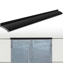 Hicarer 1 Pcs Black Anodized Aluminum Door Drip Cap Overall Height 1-1/2 Inches Overhead Rain Top Drip Edge Door and Window Rain Deflector Home Rain Drip Guard Door Top Weatherstrip (40 Inch) (Black)