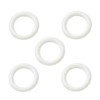 Merriway BH03544 (50 Pcs) White Plastic Curtain Drapery Ring, 15mm