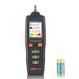 Wintact - Medidor de vibración mecánico digital de mano, 0.01 ~ 199.9 mm/s, medidor de probador de vibración, aceleración, velocidad, medición de desplazamiento para HVAC, motores, generador