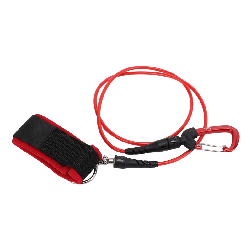 Freediving Lanyard Leash Diving Safety Rope Cable with Wristband Carabiner