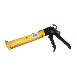 Zeluga 25-210 10 oz. Smooth Hex Rod Cradle Caulking Gun with Spout Cutter, Yellow