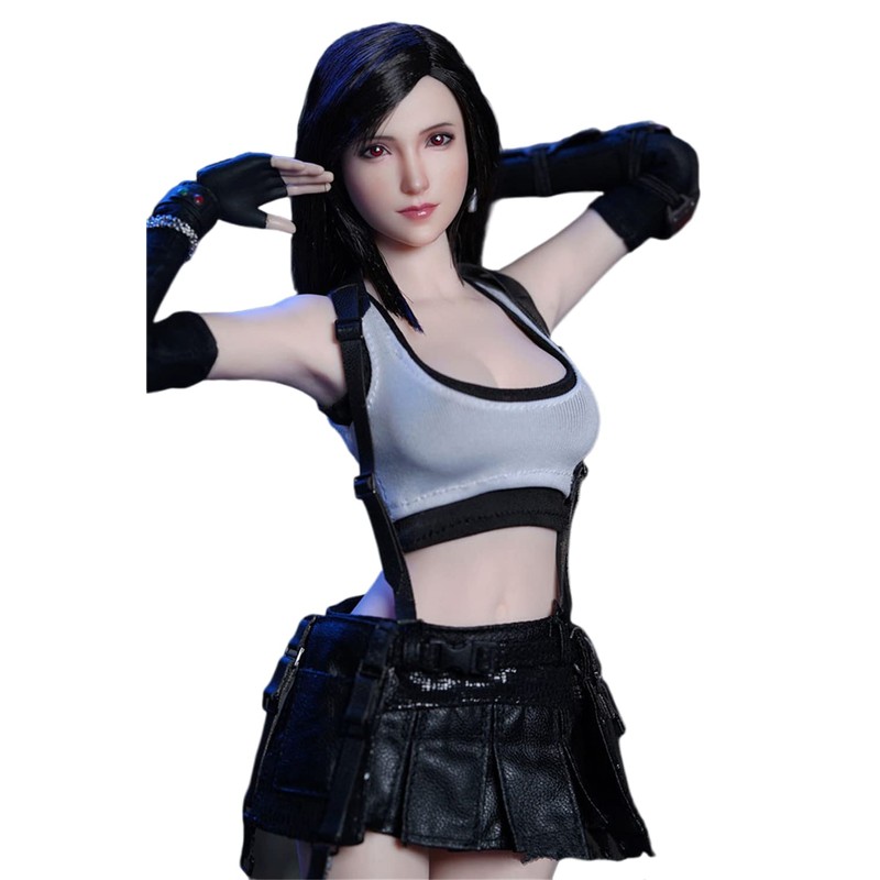 1/6 Tifa Head Sculpt Mujer Soldado Cabeza Tallado Modelo Ajuste