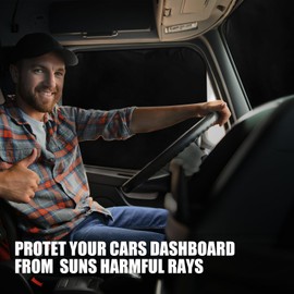 Moukeren 2 Pcs RV Windshield Sun Shade Foldable RV Window Covers for Car Accessories Reflective Windshield Cover UV Sun Heat Protector for RVs, Trucks, Motorhomes, Large Bus (Star Moon,41.5 x 50 Inch)