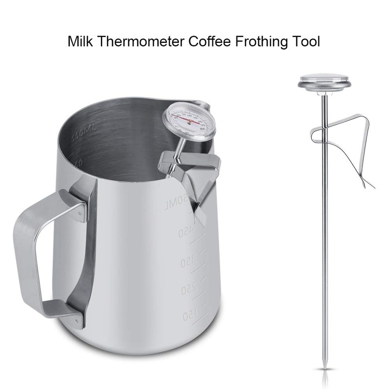 Milk Coffee Thermometer, Stainless Steel Milk Thermometer -10~110℃ Make The