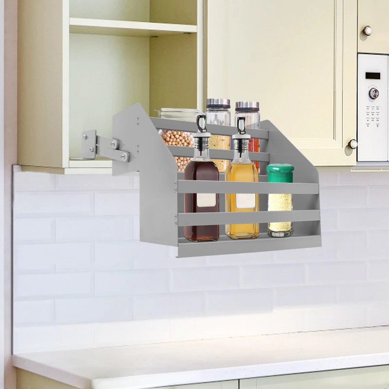 Kitchen Pull Down Shelf Upper Cabinet Wall Cabinet Storage Organizer