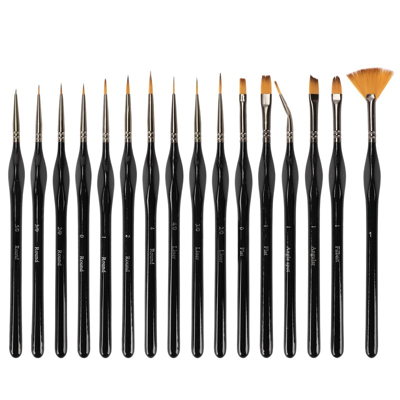 16PCS Miniature Paint Brushes,Detail Paint Brushes Set for Acrylic Watercolor
