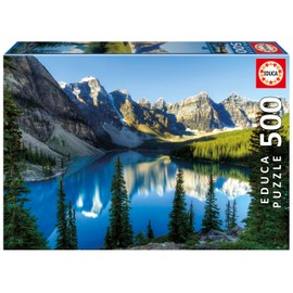 Educa - 500 Piece Jigsaw Puzzle for Adults | Lake in Alberta. Includes Fix Puzzle Glue. Dimensions: 48 x 34 cm. Ages 11 and up (20281)