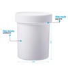 Consolidated Plastics Wide-Mouth Jar with Cap, 4 oz, White, 70