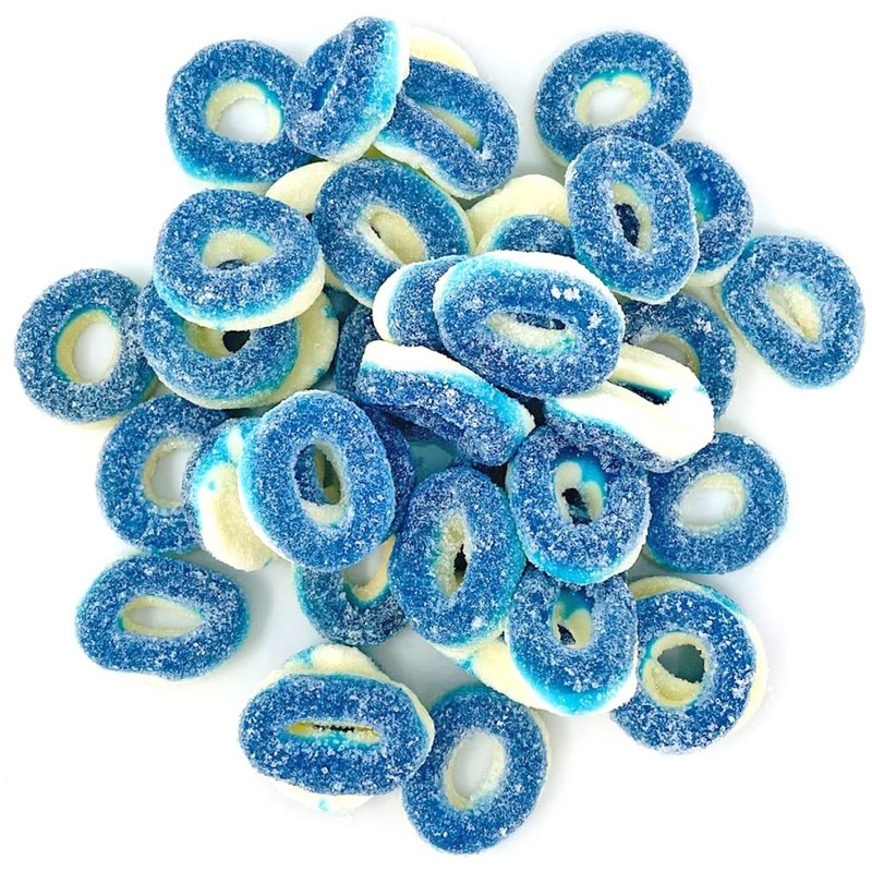 SweetGourmet Gummy Blue Raspberry Rings | Gummi Candy | 1