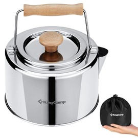 KingCamp Tea Kettle 1.2 L Camping Kettle Teapot Kettle Tea Strainer Pot Steel