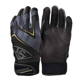 Louisville Slugger Adult Genuine 2.0 Batting Gloves - Black, Large