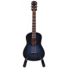 Miniature Guitar Model, Wooden Musical Instrument with Stand and Case,