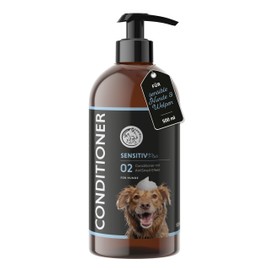 Annimally Sensitiv Plus Conditioner - Natürliche pflegende SpüLung für Sensible Hunde & Welpen, Seidiges Fell mit Sheabutter, ph-neutral, ohne Silikone, Parabene & künstliche Duftstoffe - 500 ml