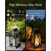 Homemory Solar Lanterns Outdoor Waterproof Hanging with Flickering Flameless Candles,