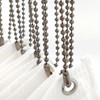 Black Nickel Shower Curtain Hooks, 27 Inch Ball Chain Design,