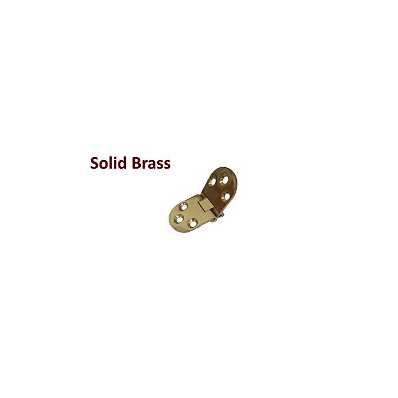QCAA Solid Brass Table Folding Flip Top Hinge, 2-3/4"x1-3/16, Polished