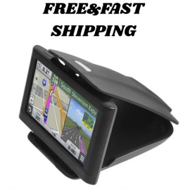 1Zero Black Portable GPS Clamp Dock Dashboard Mount for Cars with Non-Slip Grip